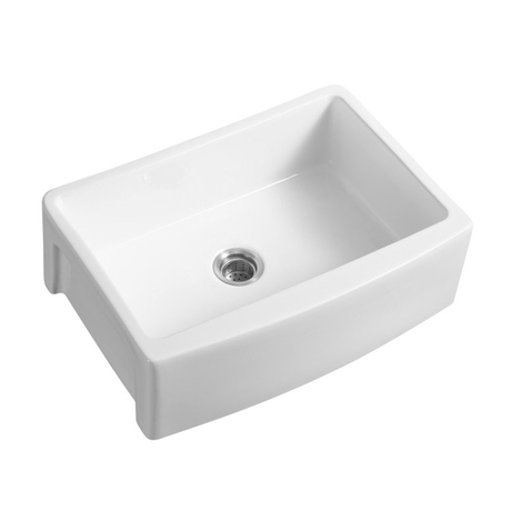 Aquacubic z certyfikatem cUPC 33 'x 21' biała ceramiczna kuchnia jednokomorowa fartuch przedni zlew w gospodarstwie domowym